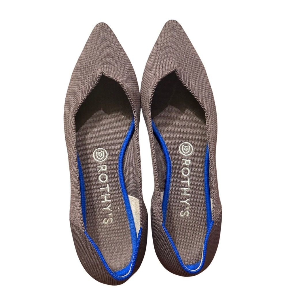 Rothy's The Pointed Flats Taupe Knit Women Shoes Size 8.5 Comfort Outdoor‎ Work - Picture 2 of 6